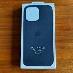 Apple Silicone Case for iPhone 16 Pro Max - Black